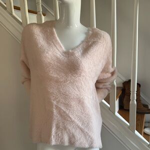 Rachel Zoe Fuzzy Light Pink Sweater Size XL